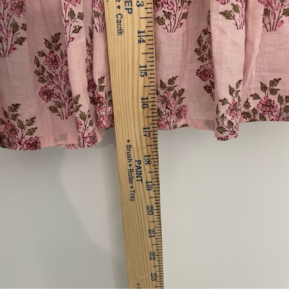 Madison Mathews Pink Tiered Ruffle Skirt Cottagecore coastal. 21 - Picture 7 of 7